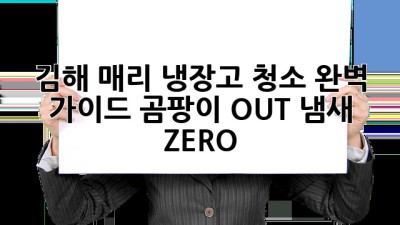 김해 매리 냉장고 청소✨ 완벽 가이드: 곰팡이 OUT! 냄새 ZERO!